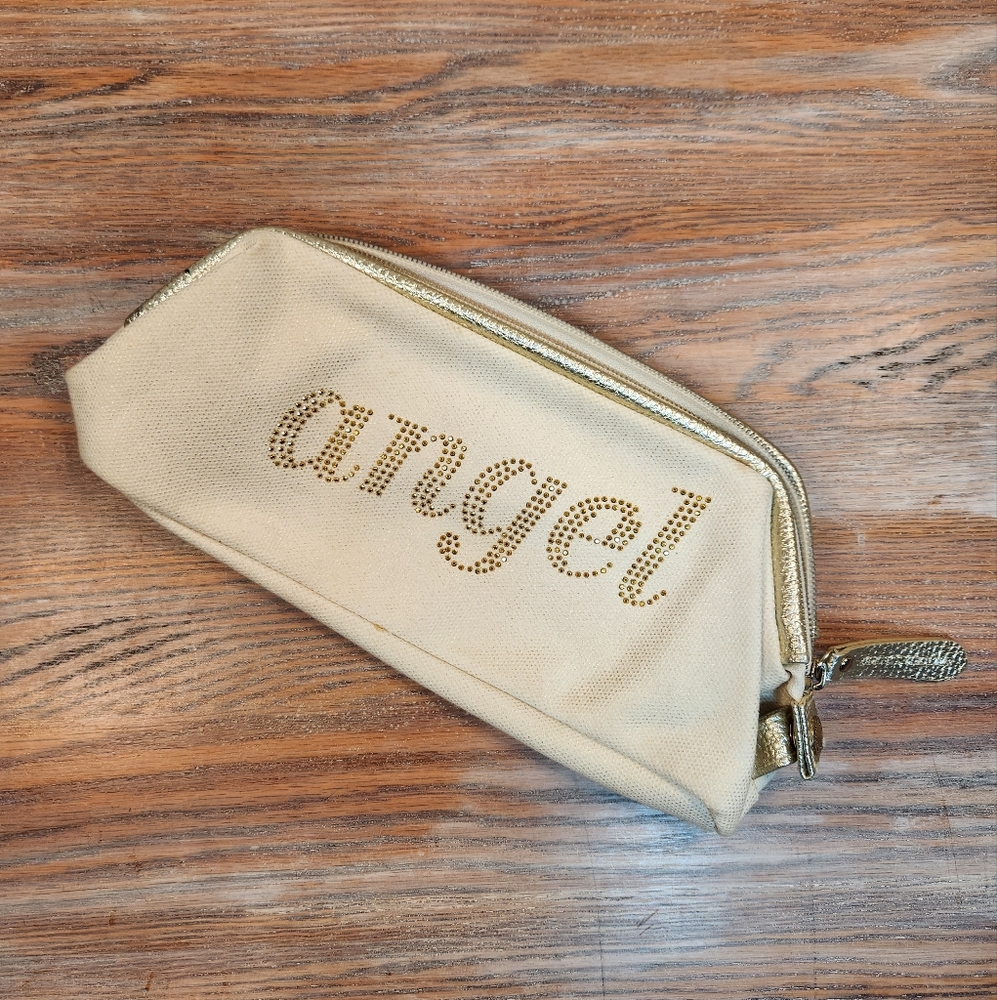 Victoria's Secret Angel Bag Makeup Bag Jewelry Bag Cream